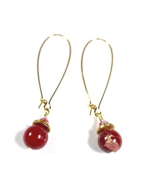 K KAJOUX Raspberry Crush Long Earrings