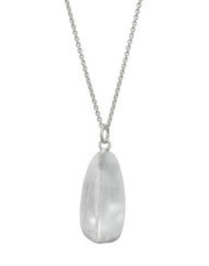 MARY K Brushed Silver Leaf Necklace