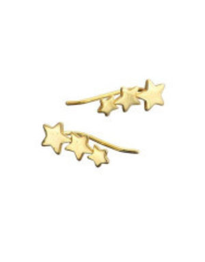 MARY K Gold 3 Star Climber Earrings