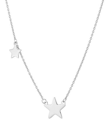 MARY K Silver Double Star Necklace
