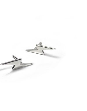 MARY K Silver Lightning Bolt Stud Earrings