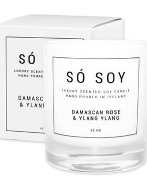 SO SOY Soy Candle - Damascan Rose and Ylang Ylang