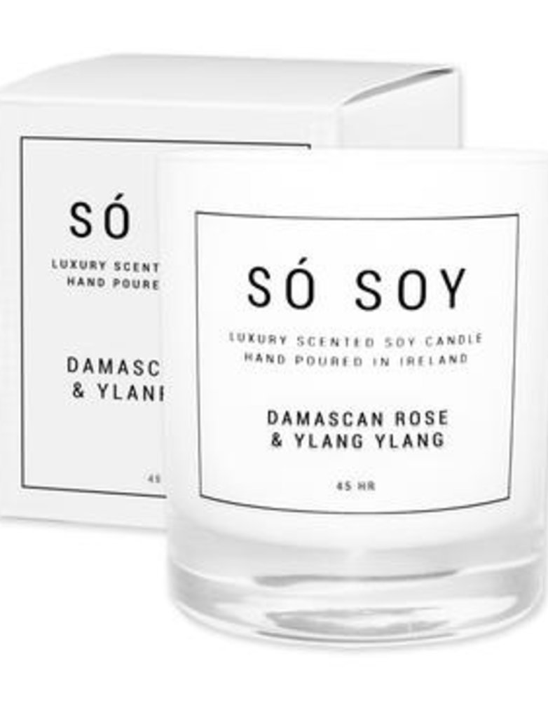 SO SOY Soy Candle - Damascan Rose & Ylang Ylang