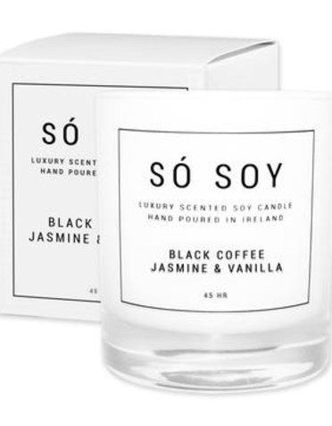 SO SOY Soy Candle - Black Coffee, Jasmine & Vanilla