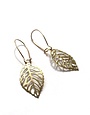 KAIKO STUDIO Delicate Brass Leaf Earrings