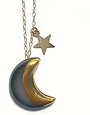 DANU Moon and Star Necklace - Black