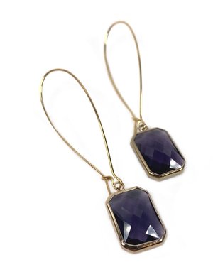 K KAJOUX Plum Deco Drop Long Earrings