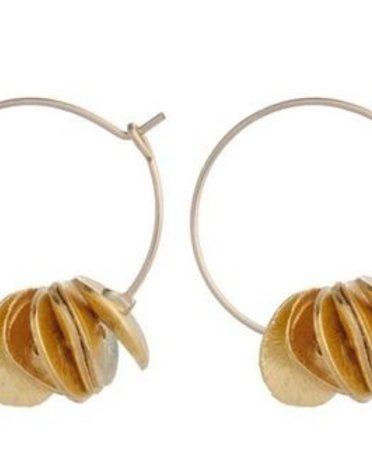 VIVIEN WALSH Mini Petal Hoops - Gold