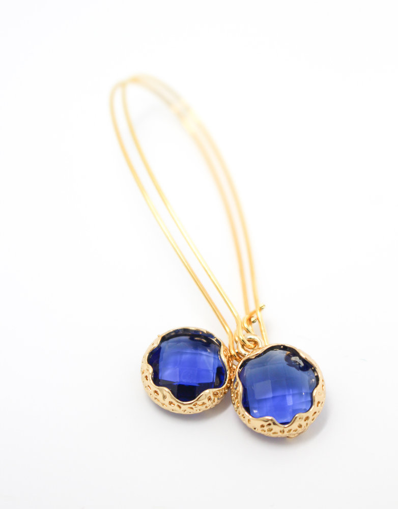 K KAJOUX Mini Zante Blue Long Earrings