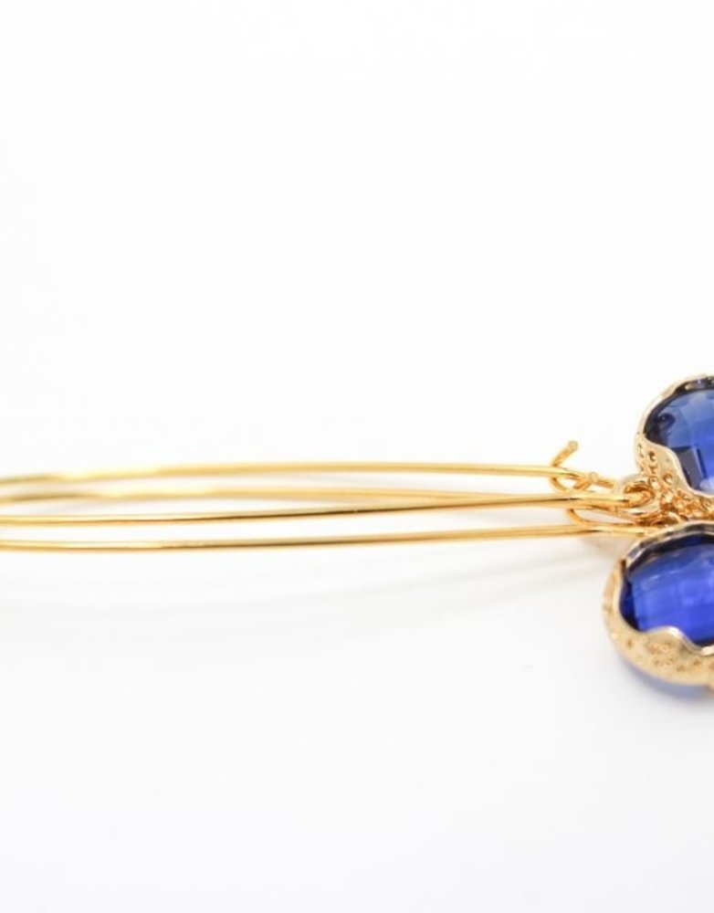 K KAJOUX Mini Zante Blue Long Earrings