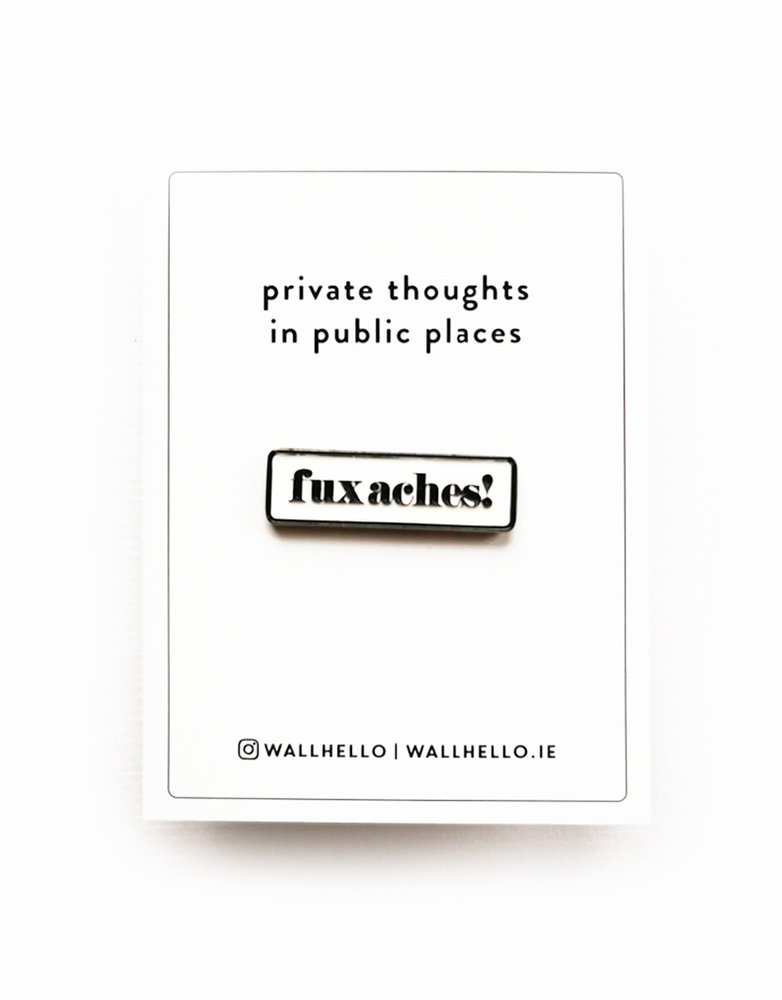 FINTAN WALL DESIGN Enamel Badge - Fuxaches!