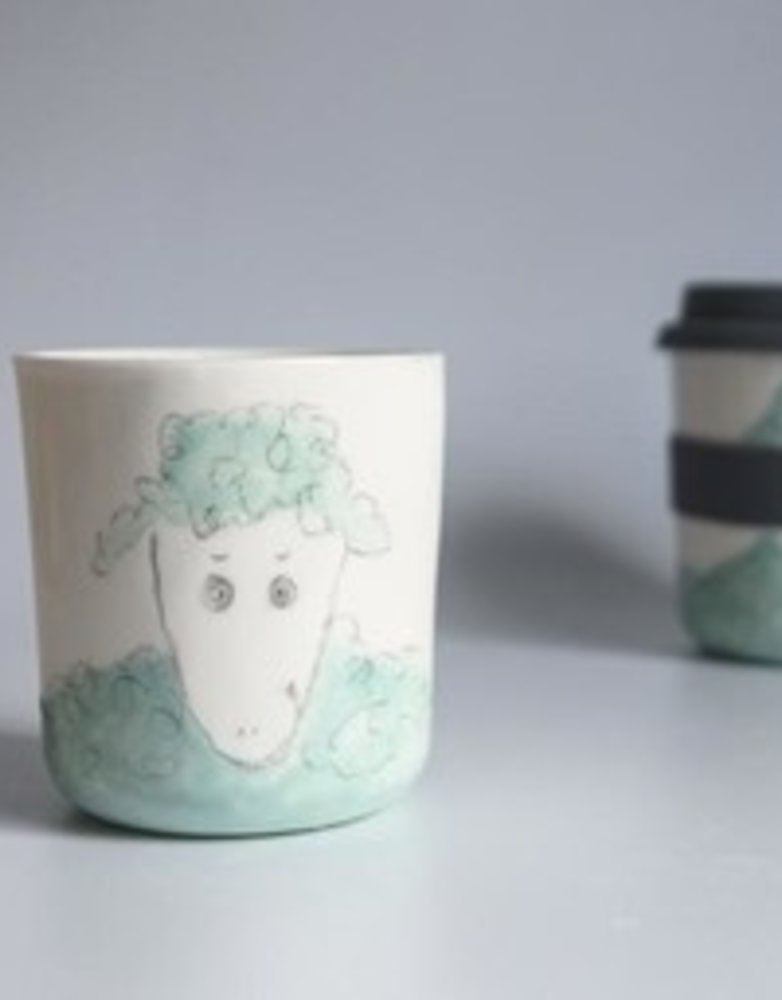 KARO ART Bandit / Superhero Porcelain  Keepcup - Sheep