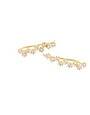 MARY K Gold Pave Cluster Climber Earrings