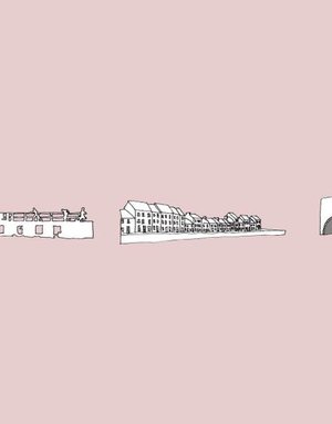 MY SHOP COLLECTION A3 Print Galway Icons - Pink