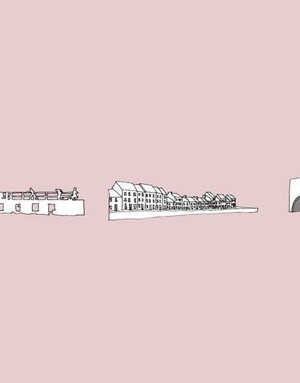 MY SHOP COLLECTION A3 Print Galway Icons - Pink