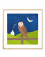 FLEUR AND MIMI Square Print - Barn Owl