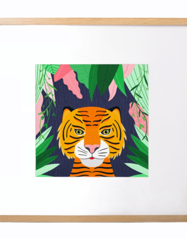 FLEUR AND MIMI Square Print - Tiger