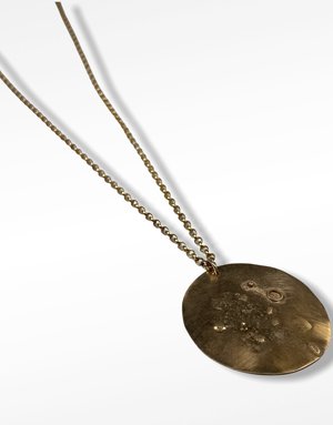 GHOST & BONESETTER Gealach Necklace - Large Gold Pendant