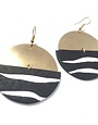 DAKIDAKI DESIGN Zebra Brass Earrings