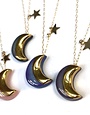 DANU Moon and Star Necklace - Purple