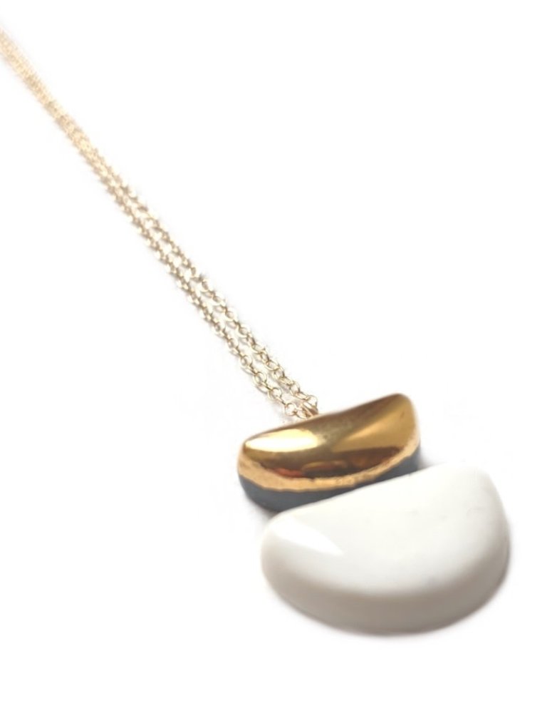 DANU Semi Circle Necklace - White