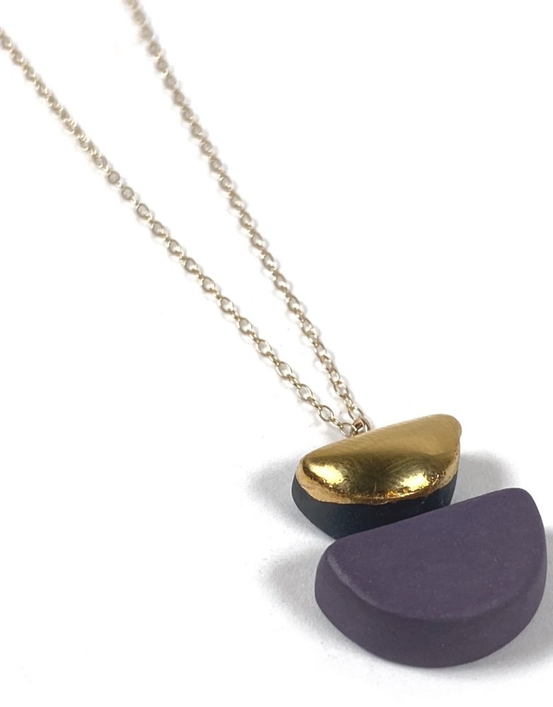 DANU Semi Circle Necklace - Purple
