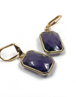 K KAJOUX Plum Deco Drop Short Earrings