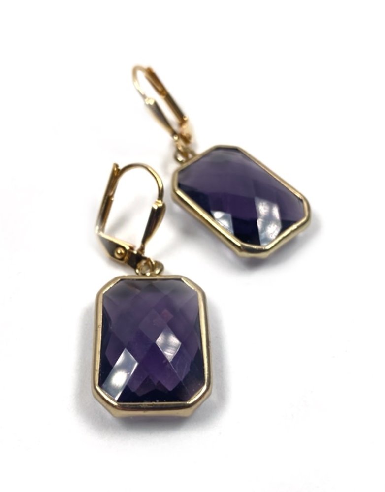 K KAJOUX Plum Deco Drop Short Earrings