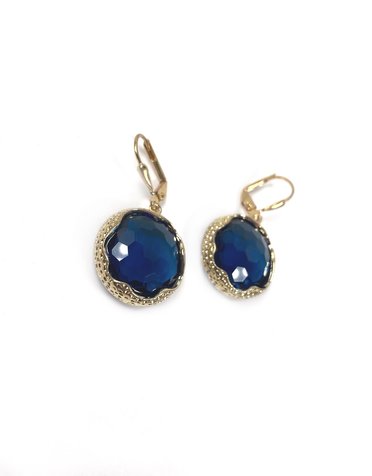 K KAJOUX Mini Zante Blue Short Earrings