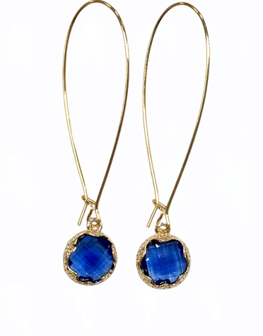 K KAJOUX Mini Zante Blue Long Earrings