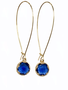 K KAJOUX Mini Zante Blue Long Earrings