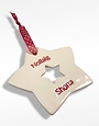 MAPLE TREE POTTERY Ceramic Christmas Decoration - Nollaig Shona Red Star