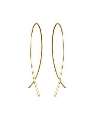 MARY K Gold Crossover Small Earrings