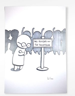 ROB STEARS A4 Print - No Glasses On The Dancefloor