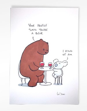 ROB STEARS A4 Print - Tinder Date