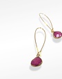 K KAJOUX Rose Jade Teardrop Long Earrings