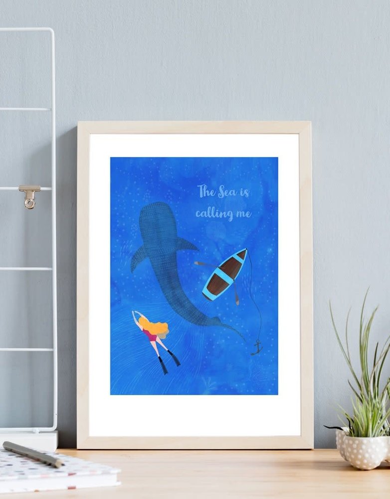 FLEUR AND MIMI A3 Print - The Sea is Calling Me