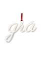 SNOW Wooden Decoration - Gra/Love