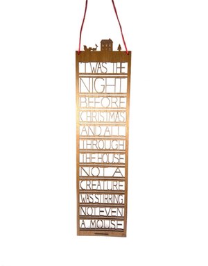 SNOW Wooden Wall Art - T'was The Night Before Christmas