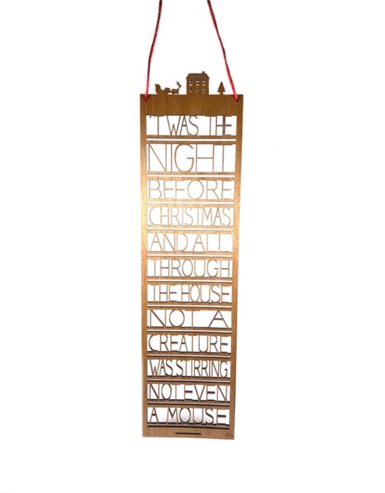 SNOW Wooden Wall Art - T'was The Night Before Christmas