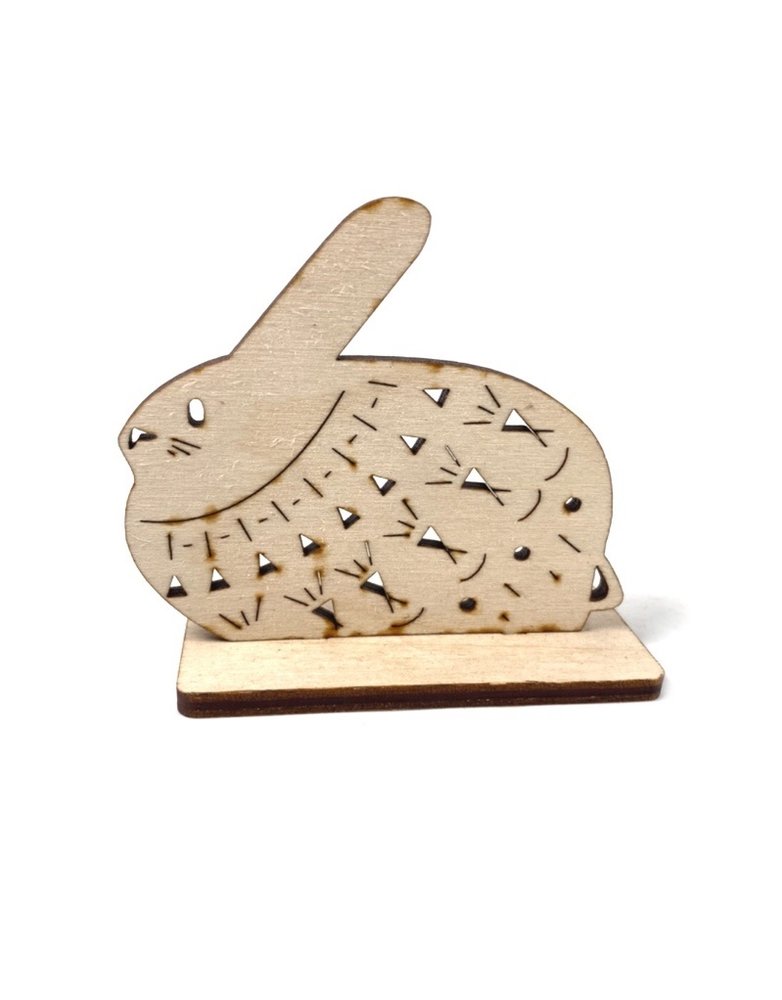 SNOW Wooden Decoration - Cosy Hare