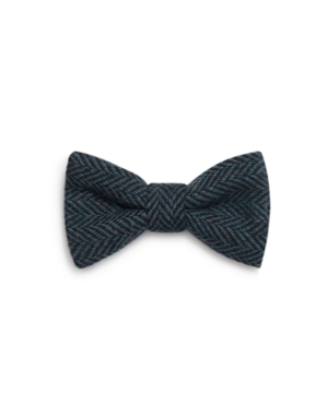 ORWELL AND BROWNE Donegal Tweed Bow Tie - Marine