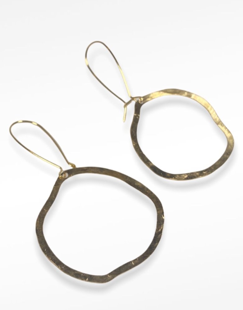 DAKIDAKI DESIGN Flo Circle Cutouts Brass Earrings
