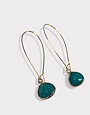 K KAJOUX Emerald Jade Teardrop Long Earrings