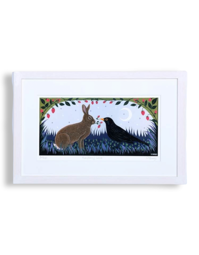 ORLA BARRY Framed Print - Raspberry Love