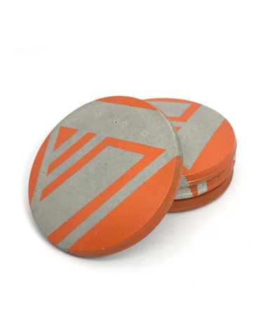 AIL+EL Concrete Coaster  - Bright Orange