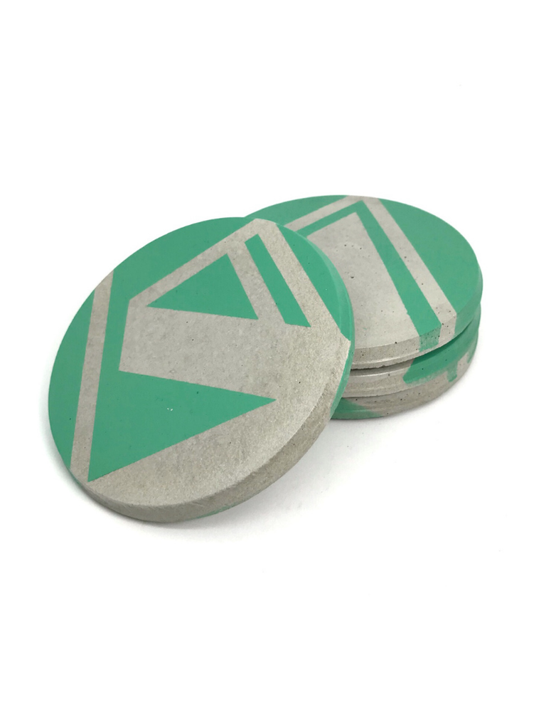 AIL+EL Concrete Coaster - Patina Green