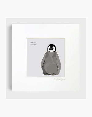 BEX SHELFORD Framed Print - Penguin