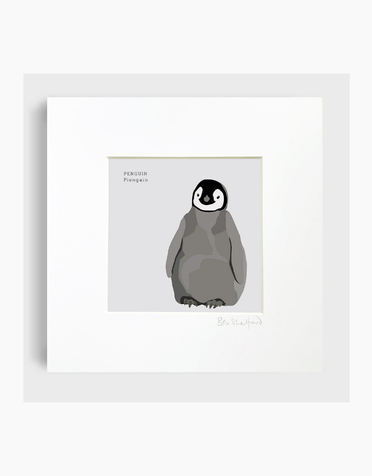 BEX SHELFORD Mounted Print - Penguin