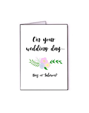 FINGERDOODLES Card - Wedding Beef or Salmon